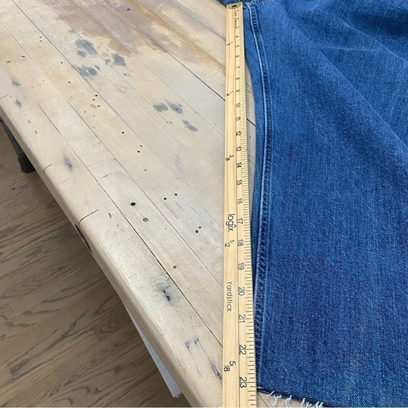 Everlane The Way High Cropped Raw Hem Jeans in Vintage Indigo, Women's Size 35 - Picture 13 of 14